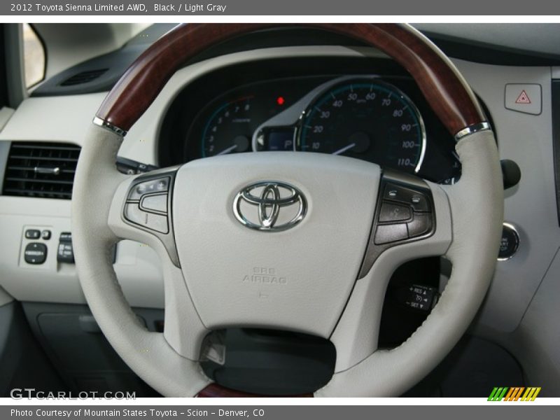 Black / Light Gray 2012 Toyota Sienna Limited AWD