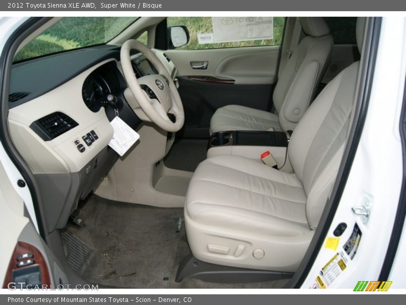  2012 Sienna XLE AWD Bisque Interior