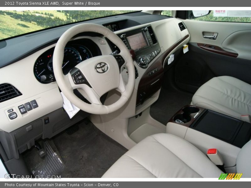  2012 Sienna XLE AWD Bisque Interior