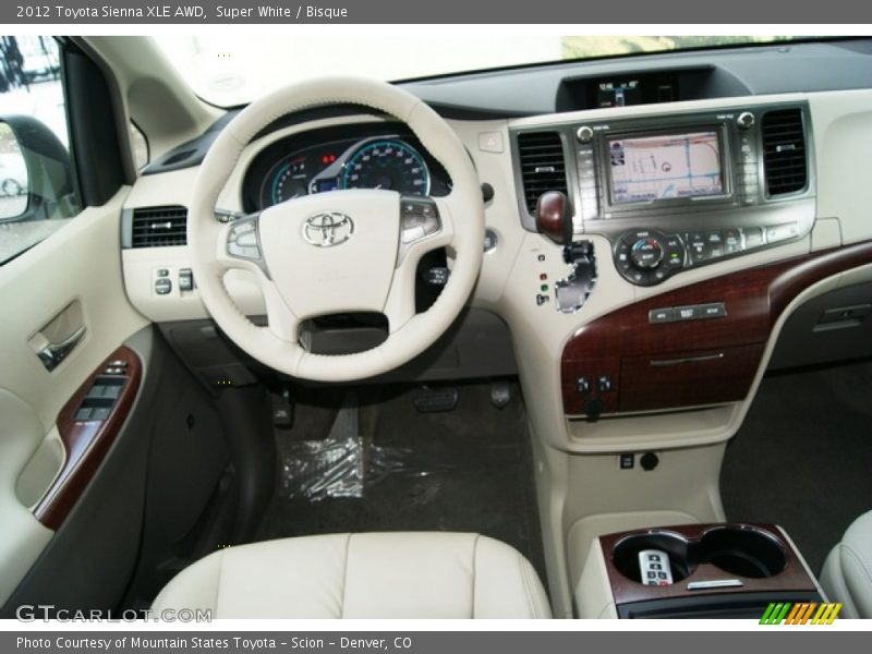 Super White / Bisque 2012 Toyota Sienna XLE AWD