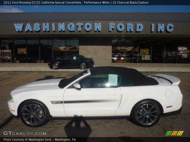 Performance White / CS Charcoal Black/Carbon 2011 Ford Mustang GT/CS California Special Convertible