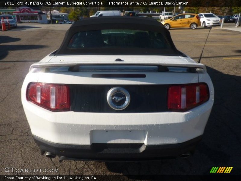 Performance White / CS Charcoal Black/Carbon 2011 Ford Mustang GT/CS California Special Convertible