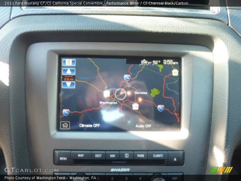 Navigation of 2011 Mustang GT/CS California Special Convertible