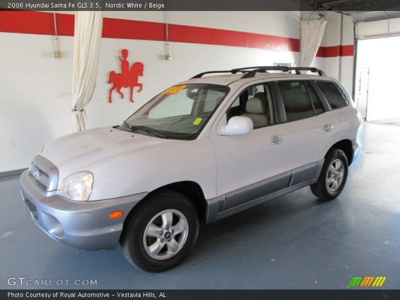 Nordic White / Beige 2006 Hyundai Santa Fe GLS 3.5