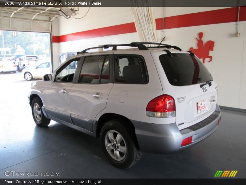 Nordic White / Beige 2006 Hyundai Santa Fe GLS 3.5