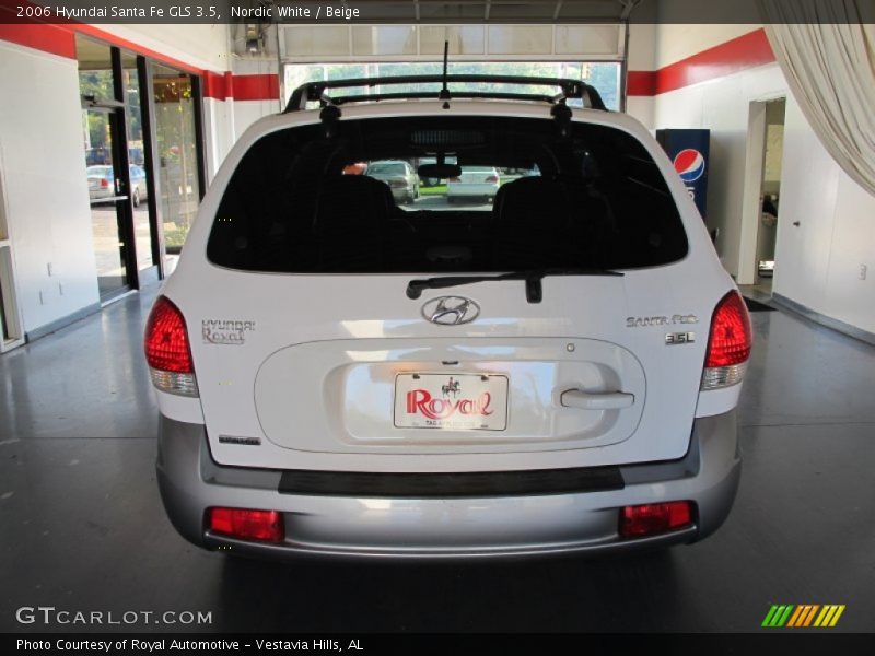 Nordic White / Beige 2006 Hyundai Santa Fe GLS 3.5