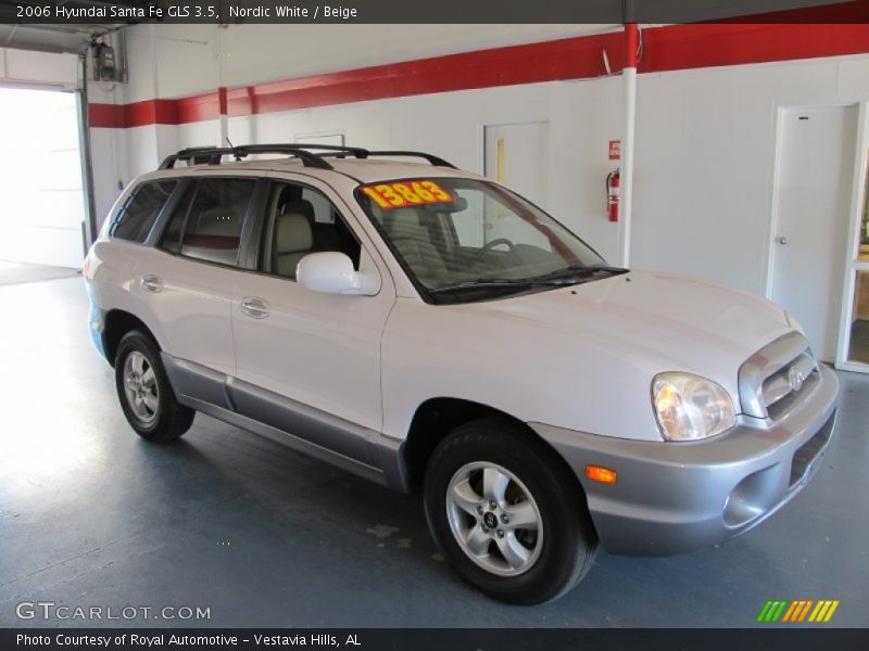 Nordic White / Beige 2006 Hyundai Santa Fe GLS 3.5