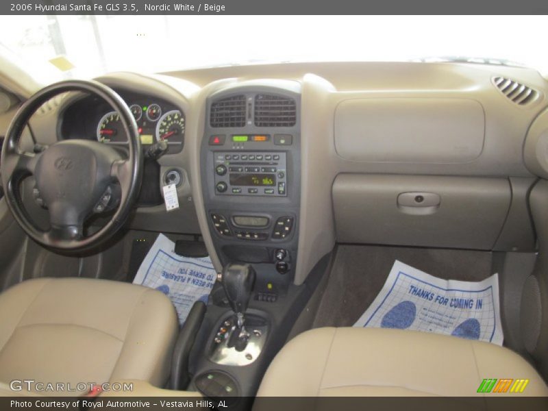 Nordic White / Beige 2006 Hyundai Santa Fe GLS 3.5