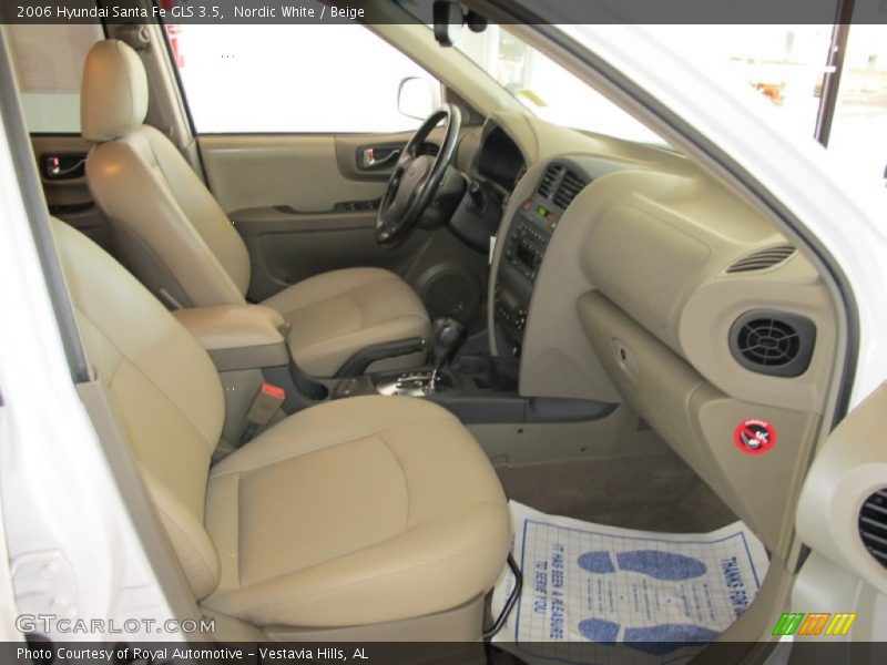 Nordic White / Beige 2006 Hyundai Santa Fe GLS 3.5