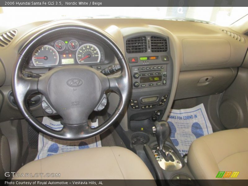 Nordic White / Beige 2006 Hyundai Santa Fe GLS 3.5