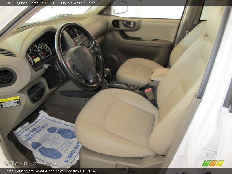 Nordic White / Beige 2006 Hyundai Santa Fe GLS 3.5