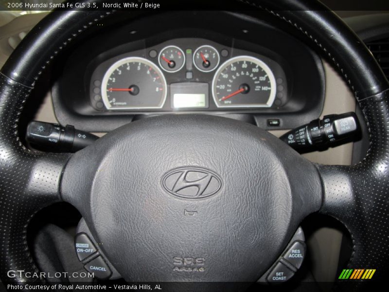 Nordic White / Beige 2006 Hyundai Santa Fe GLS 3.5