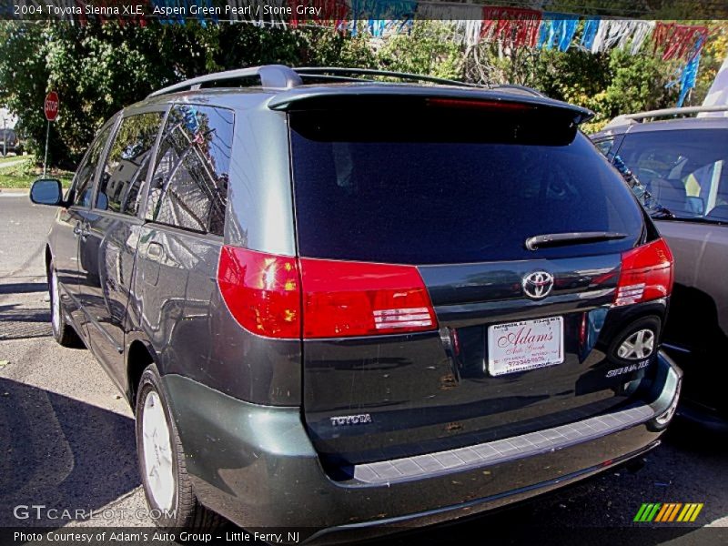 Aspen Green Pearl / Stone Gray 2004 Toyota Sienna XLE