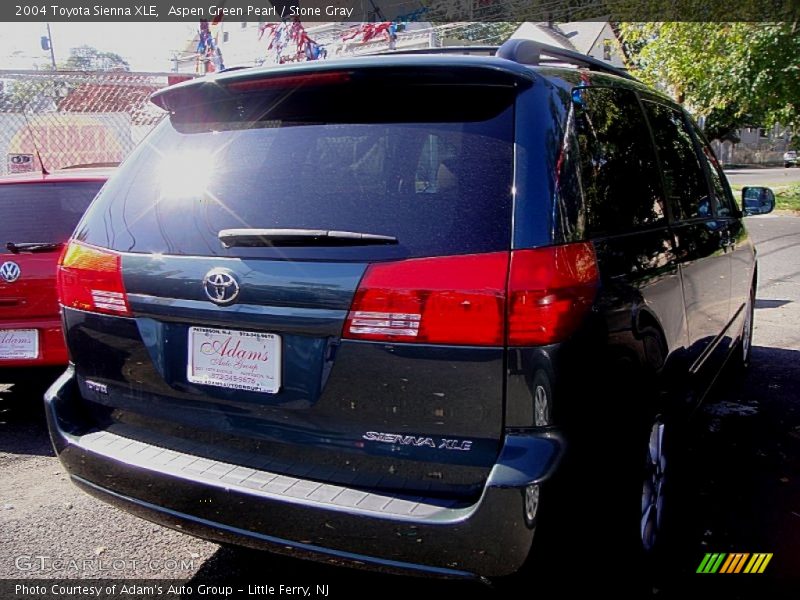 Aspen Green Pearl / Stone Gray 2004 Toyota Sienna XLE