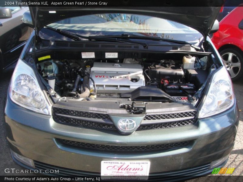 Aspen Green Pearl / Stone Gray 2004 Toyota Sienna XLE