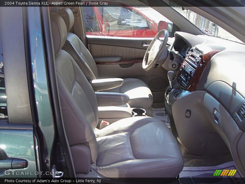 Aspen Green Pearl / Stone Gray 2004 Toyota Sienna XLE