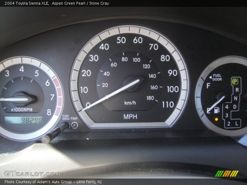Aspen Green Pearl / Stone Gray 2004 Toyota Sienna XLE