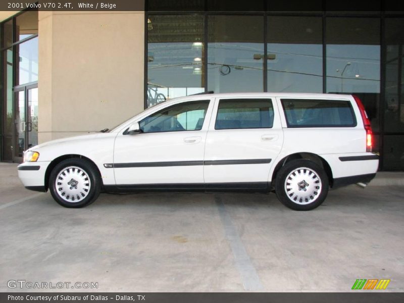 White / Beige 2001 Volvo V70 2.4T