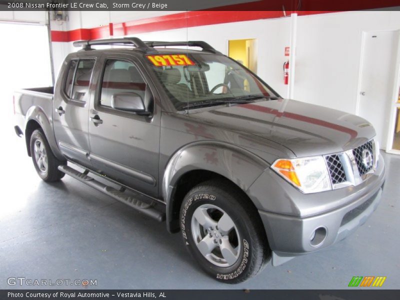 Storm Grey / Beige 2008 Nissan Frontier LE Crew Cab