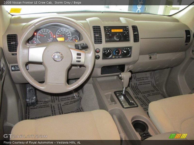 Storm Grey / Beige 2008 Nissan Frontier LE Crew Cab