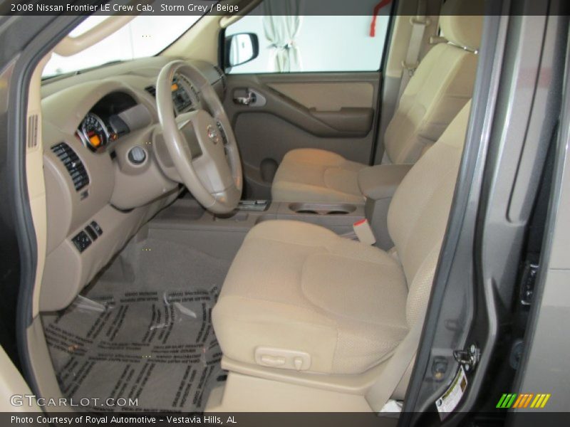 Storm Grey / Beige 2008 Nissan Frontier LE Crew Cab