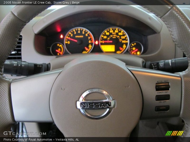 Storm Grey / Beige 2008 Nissan Frontier LE Crew Cab