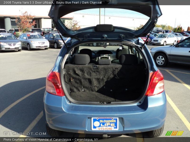Bayou Blue Pearl / Dark Charcoal 2008 Toyota Yaris S 3 Door Liftback
