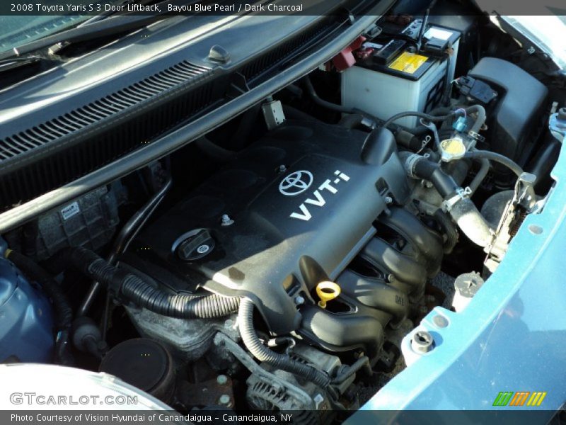 Bayou Blue Pearl / Dark Charcoal 2008 Toyota Yaris S 3 Door Liftback