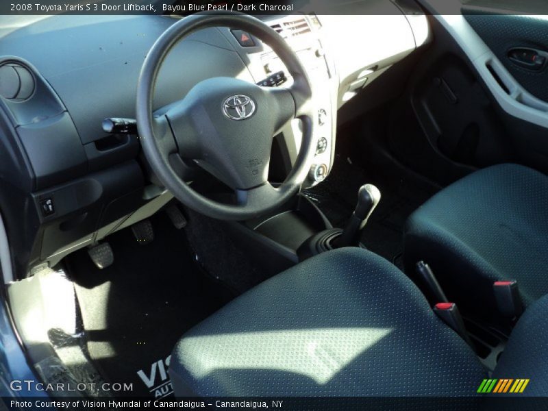 Bayou Blue Pearl / Dark Charcoal 2008 Toyota Yaris S 3 Door Liftback