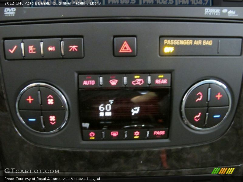 Quicksilver Metallic / Ebony 2012 GMC Acadia Denali