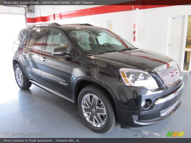 Carbon Black Metallic / Light Titanium 2012 GMC Acadia Denali