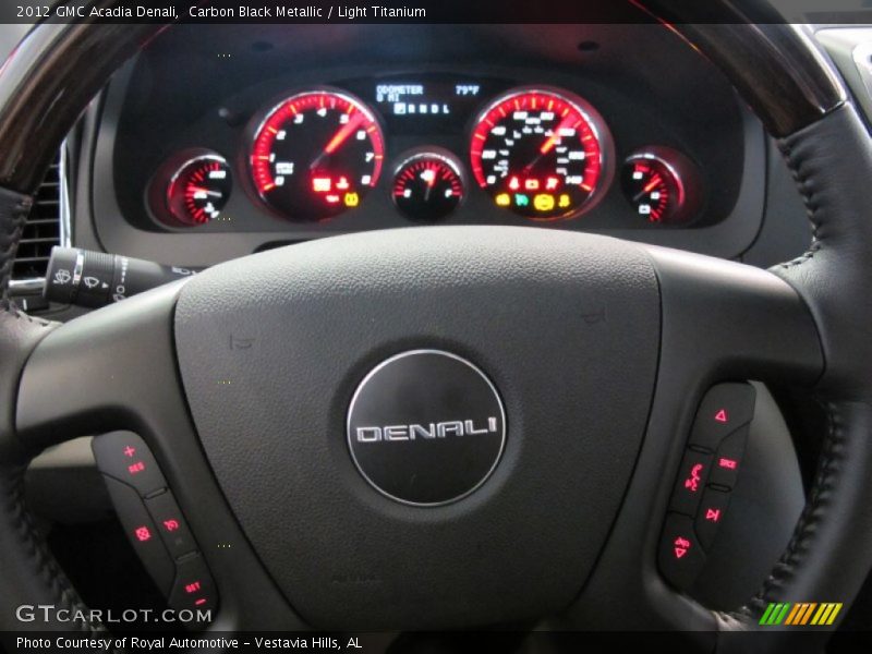 Carbon Black Metallic / Light Titanium 2012 GMC Acadia Denali