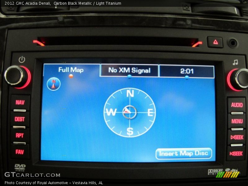 Carbon Black Metallic / Light Titanium 2012 GMC Acadia Denali