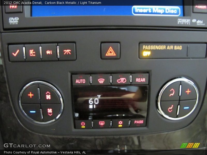 Carbon Black Metallic / Light Titanium 2012 GMC Acadia Denali