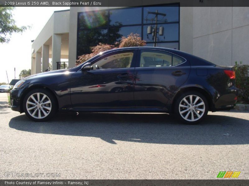 Black Sapphire Pearl / Ecru 2009 Lexus IS 250 AWD
