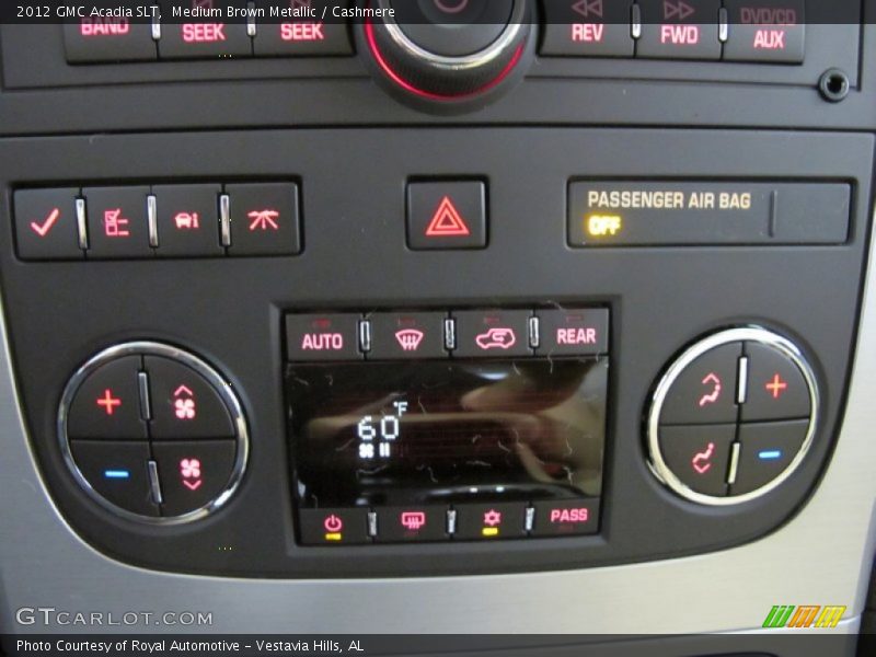 Controls of 2012 Acadia SLT