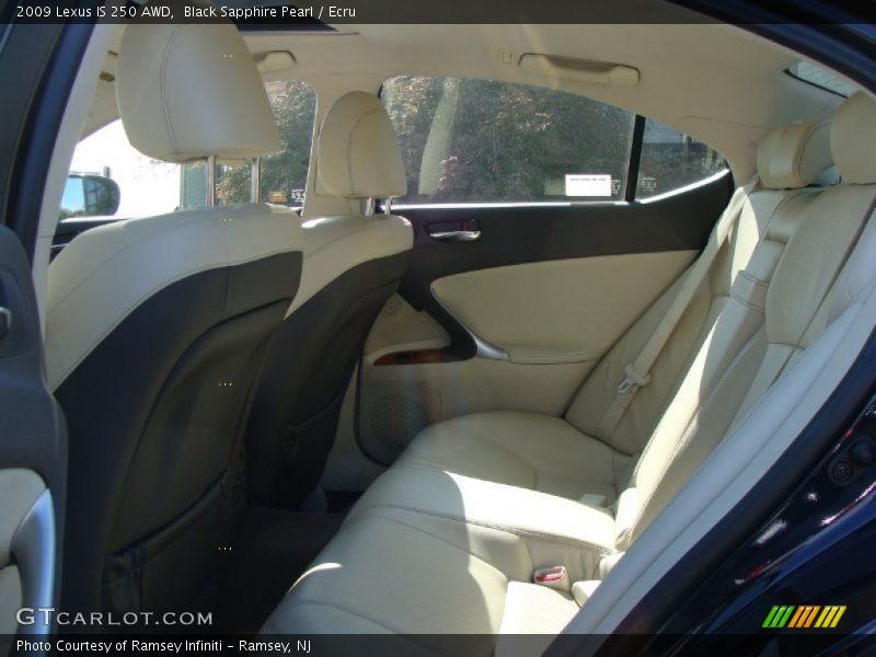 Black Sapphire Pearl / Ecru 2009 Lexus IS 250 AWD