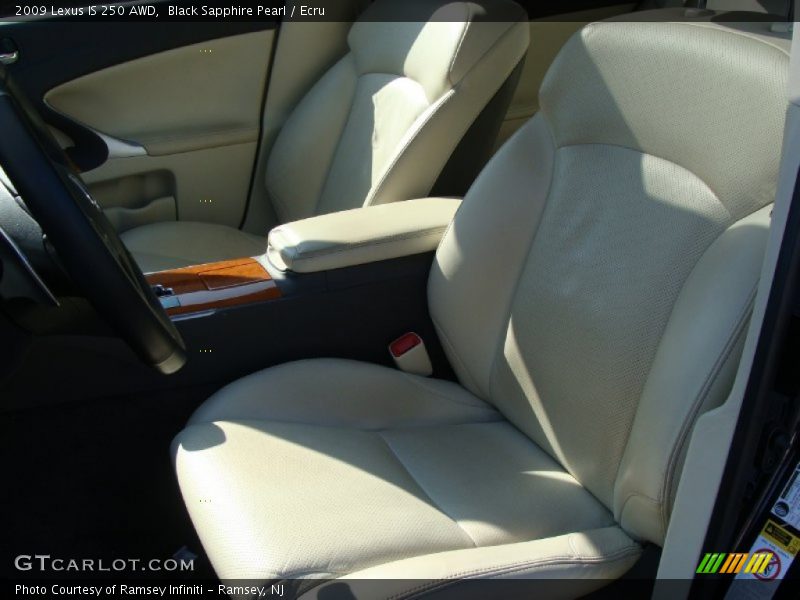 Black Sapphire Pearl / Ecru 2009 Lexus IS 250 AWD