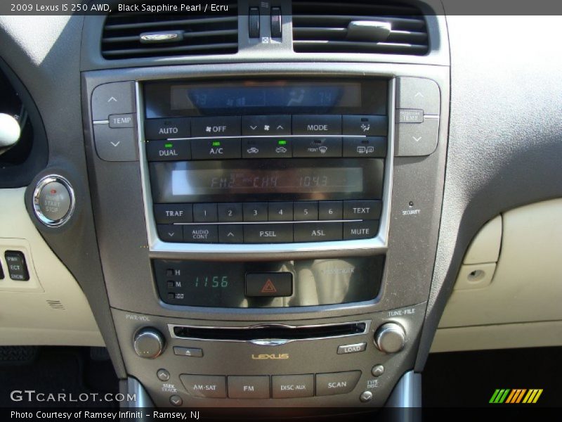 Black Sapphire Pearl / Ecru 2009 Lexus IS 250 AWD