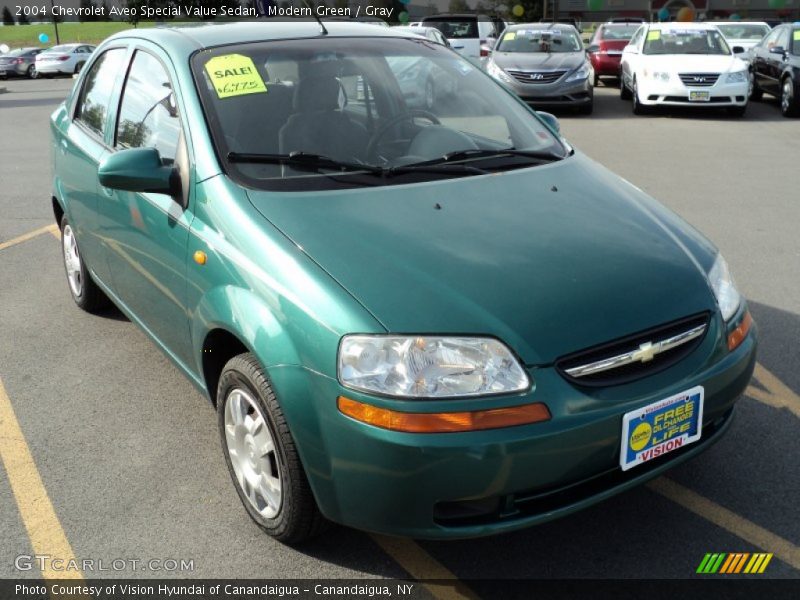 Modern Green / Gray 2004 Chevrolet Aveo Special Value Sedan