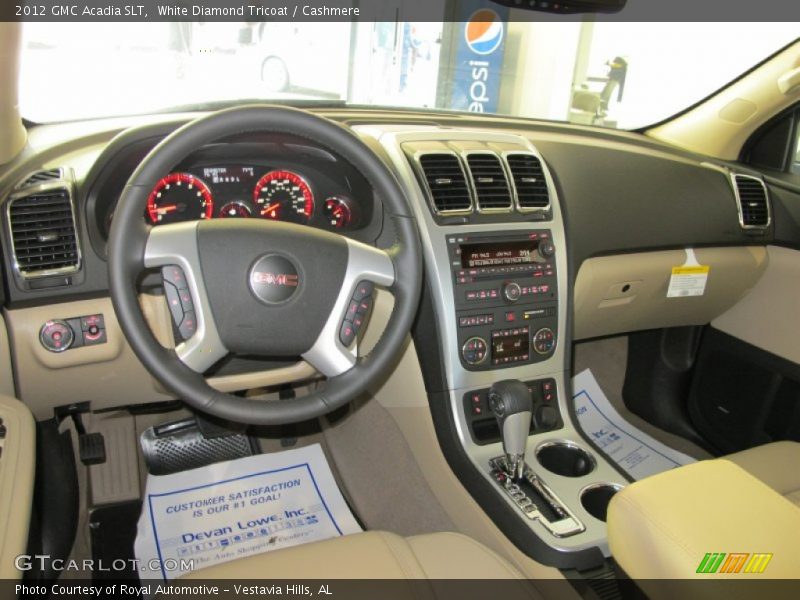 White Diamond Tricoat / Cashmere 2012 GMC Acadia SLT