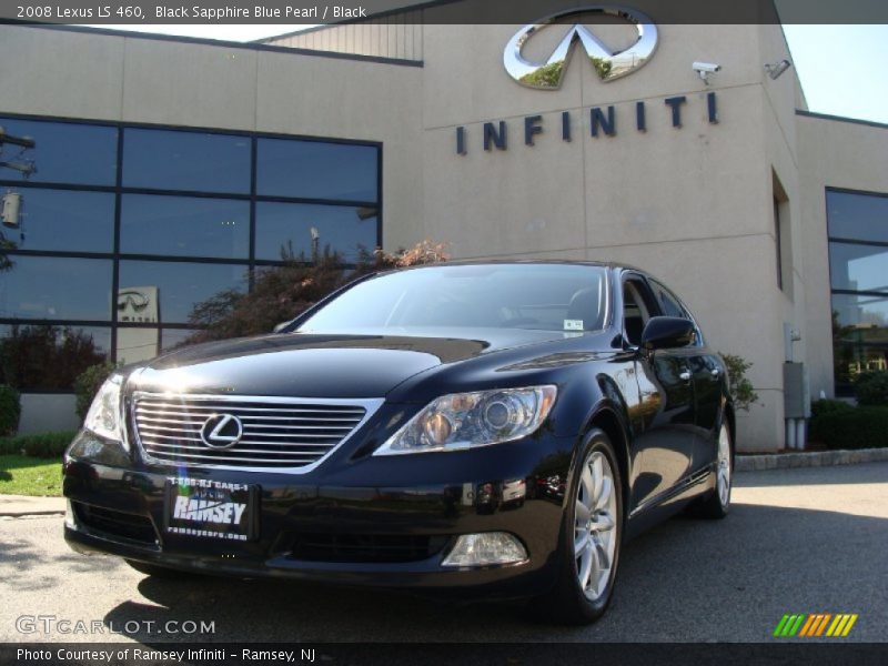 Black Sapphire Blue Pearl / Black 2008 Lexus LS 460