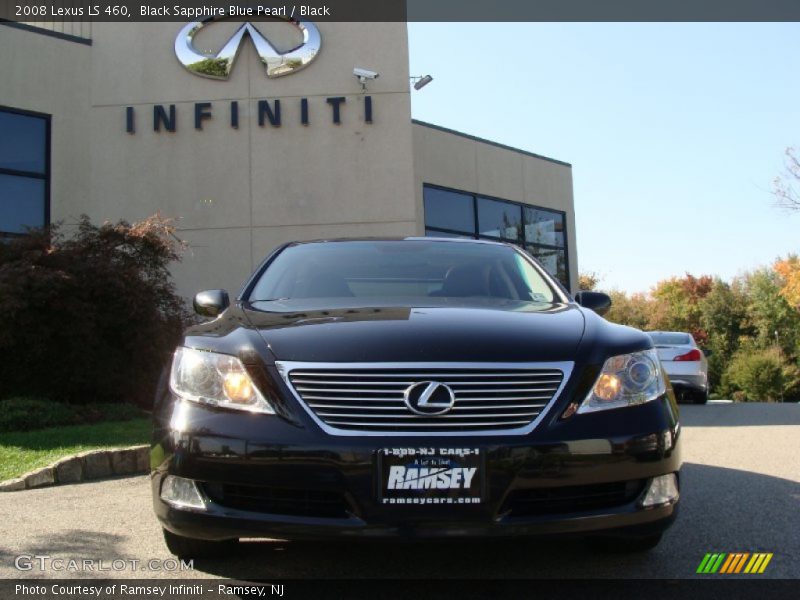 Black Sapphire Blue Pearl / Black 2008 Lexus LS 460