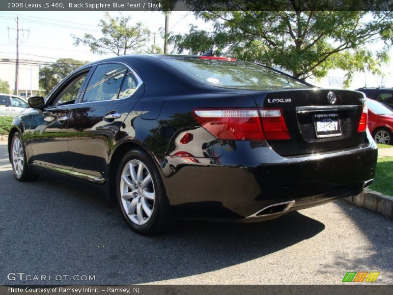 Black Sapphire Blue Pearl / Black 2008 Lexus LS 460
