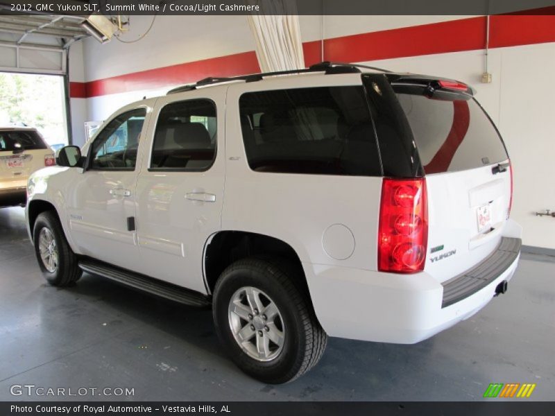 Summit White / Cocoa/Light Cashmere 2012 GMC Yukon SLT
