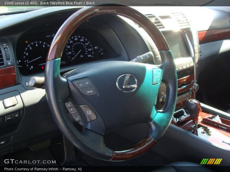 Black Sapphire Blue Pearl / Black 2008 Lexus LS 460