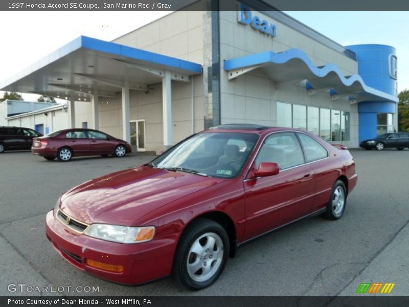 San Marino Red / Gray 1997 Honda Accord SE Coupe