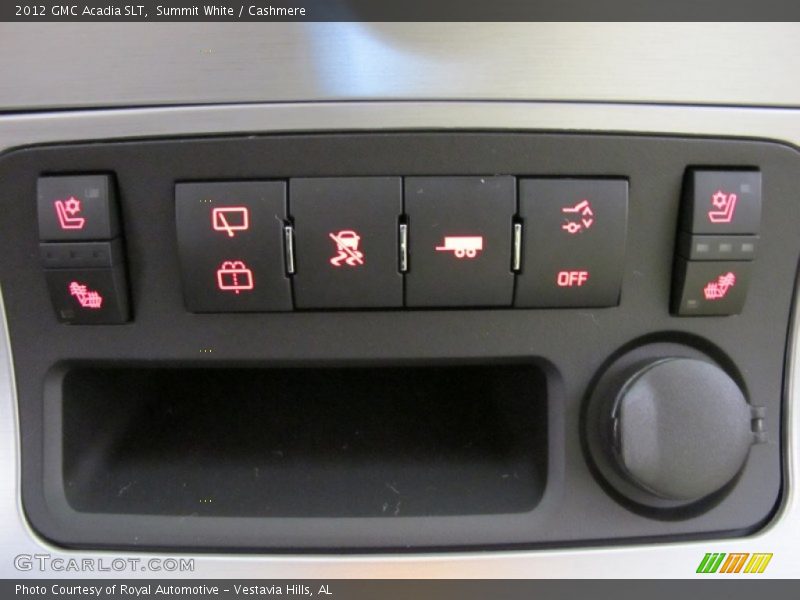Controls of 2012 Acadia SLT