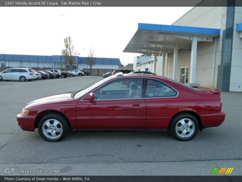 San Marino Red / Gray 1997 Honda Accord SE Coupe