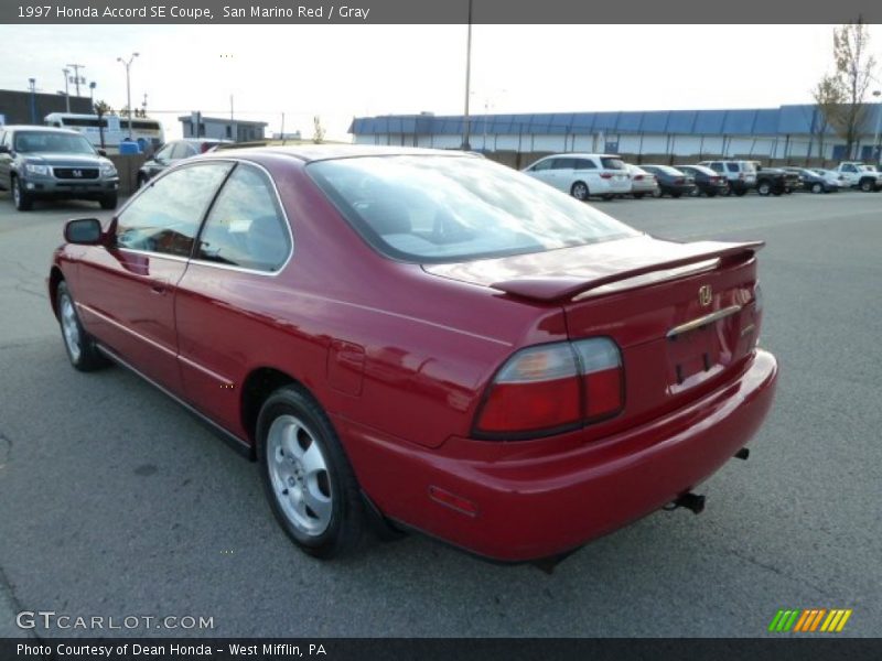 San Marino Red / Gray 1997 Honda Accord SE Coupe